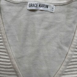 Grace Karin ekrü női pulóver S